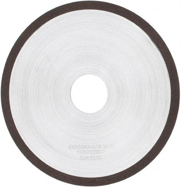 Tru-Maxx - 6" 100 Grit Diamond Cutoff Wheel - 0.035" Thick, 1-1/4" Arbor, Use with Angle Grinders - USA Tool & Supply