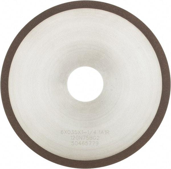 Tru-Maxx - 6" 120 Grit Diamond Cutoff Wheel - 0.035" Thick, 1-1/4" Arbor, Use with Angle Grinders - USA Tool & Supply