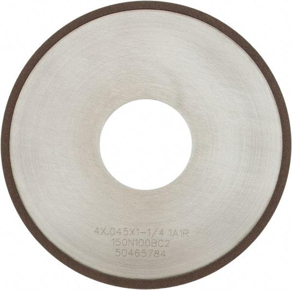 Tru-Maxx - 4" 150 Grit Diamond Cutoff Wheel - 0.045" Thick, 1-1/4" Arbor, Use with Angle Grinders - USA Tool & Supply