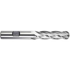 5/16" Dia. - 3-1/8" OAL - HSS-TiN - Ball Nose SE EM - 4 FL - USA Tool & Supply