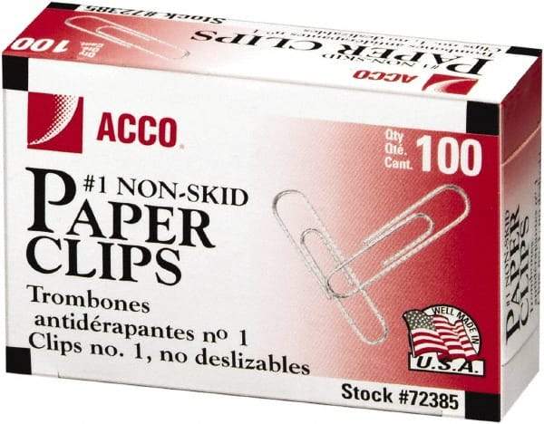 ACCO - 1-3/8" Wide Paper Fastener - Silver - USA Tool & Supply