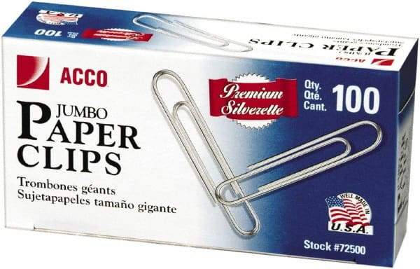 ACCO - 1-3/4" Wide Paper Fastener - Silver - USA Tool & Supply