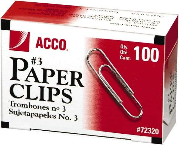 ACCO - 15/16" Wide Paper Fastener - Silver - USA Tool & Supply