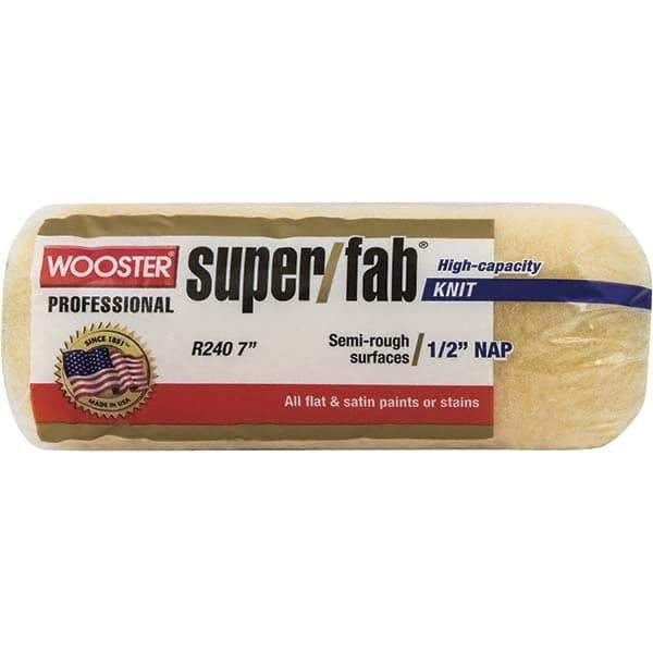 Wooster Brush - 3/8" Nap, 7" Wide Paint Roller - Medium Texture, Woven - USA Tool & Supply
