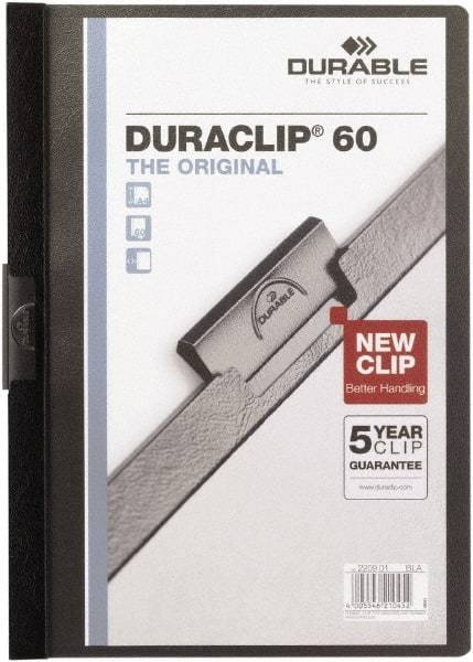 DURABLE - 11" Long x 8" Wide Report Cover - Black - USA Tool & Supply