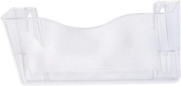 Deflect-o - 15" Wide x 6-5/8" High x 4" Deep Plastic Wall File - 1 Compartment, Clear, 14-3/4" Wide x 6-1/4" High x 3-3/4" Deep Compartment - USA Tool & Supply