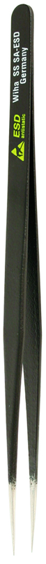 130mm ESD Safe Tweezer SS SA Long Narrow - USA Tool & Supply