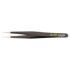 3C SA FINE ROUNDED SHORTER TWEEZERS - USA Tool & Supply