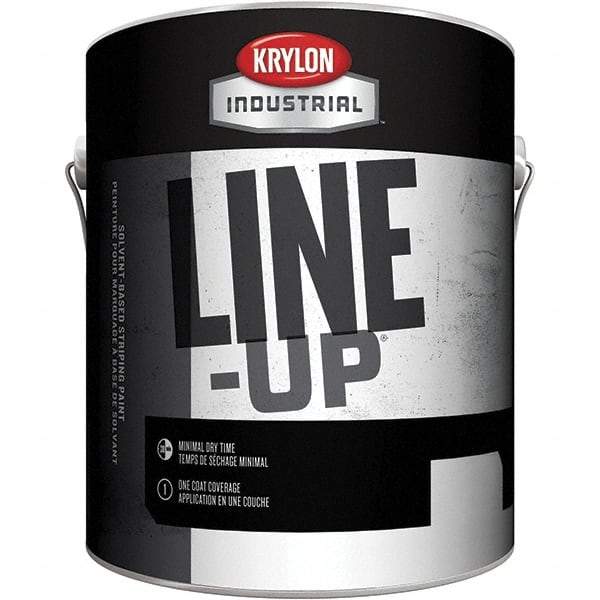 Krylon - Yellow Striping Paint - 350' Coverage at 4" Wide, Solvent-Based Formula - USA Tool & Supply