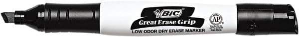 Bic - Black, Chisel Tip Dry Erase Markers - For Use with Dry Erase Boards - USA Tool & Supply