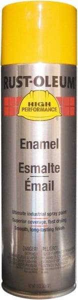 Rust-Oleum - Yellow (John Deere), Gloss, Farm & Equipment Spray Paint - 14 Sq Ft per Can, 15 oz Container, Use on Metal - USA Tool & Supply