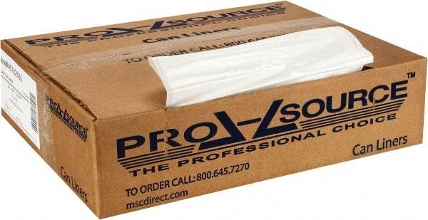 PRO-SOURCE - 1.25 mil Thick, Heavy-Duty Trash Bags - 33" Wide x 39" High, Clear - USA Tool & Supply