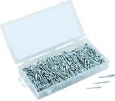 500 Pc. Aluminum Rivet Assortment - rustproof aluminum rivet body; steel mandrel - USA Tool & Supply