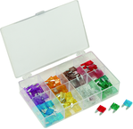 96 Pc. Mini Blade Fuse Assortment - Zinc electrodes - USA Tool & Supply