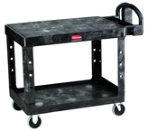 Utility Cart 2- Shelf (flat) 24 x 36 - Push Handle -- Storage compartments, holsters and hooks -- 500 lb capacity - USA Tool & Supply