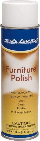 PRO-SOURCE - 19 Fluid Ounce Furniture Polish - Lemon Scent, Aerosol - USA Tool & Supply