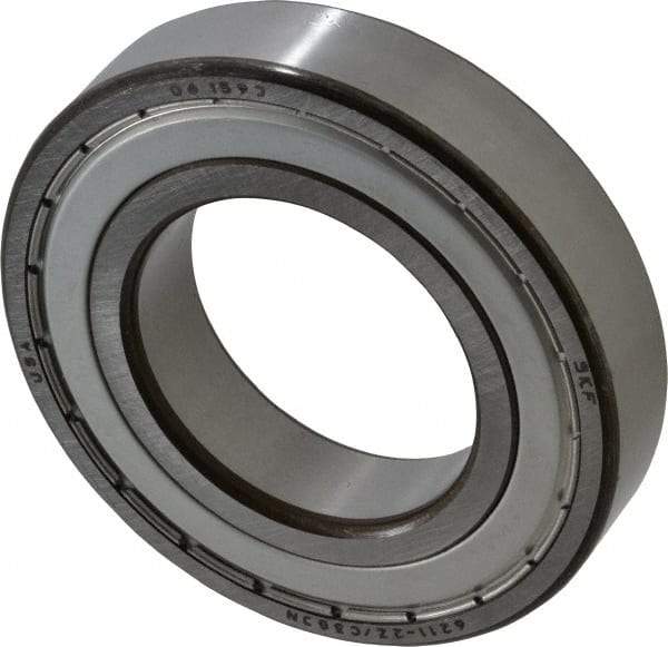 SKF - 55mm Bore Diam, 100mm OD, Double Shield Deep Groove Radial Ball Bearing - 21mm Wide, 1 Row, Round Bore, 29,000 Nm Static Capacity, 46,200 Nm Dynamic Capacity - USA Tool & Supply