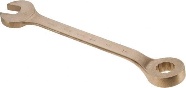 Ampco - 1-3/4" 12 Point Offset Combination Wrench - 15° Offset Angle, 22-3/4" OAL, Aluminum Bronze, Plain Finish - USA Tool & Supply