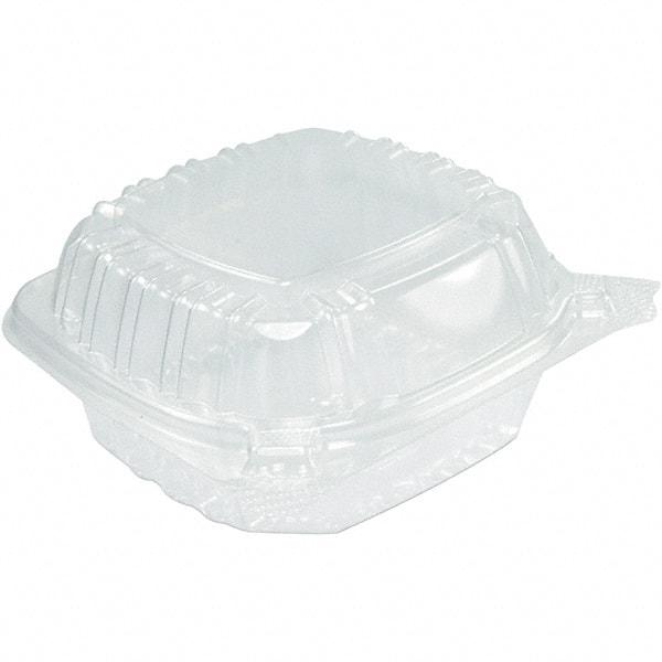 DART - 13-51/64 oz Hinged Clear Containers - Clear - USA Tool & Supply