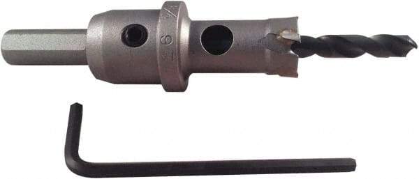 Disston - 3/4" Diam, 3/16" Cutting Depth, Hole Saw - Carbide-Tipped Saw, Toothed Edge - USA Tool & Supply