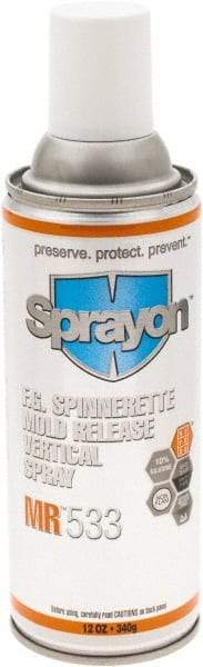 Sprayon - 12 Ounce Aerosol Can, Clear, General Purpose Mold Release - Food Grade, Silicone Composition - USA Tool & Supply