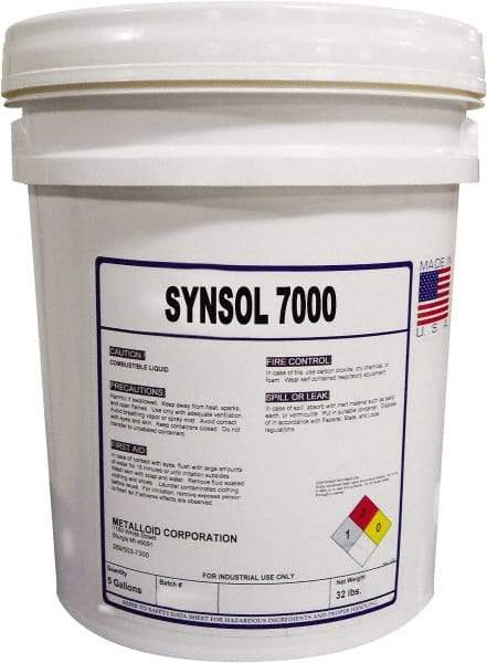Metalloid - SynSol 7000, 5 Gal Pail Cutting Fluid - Semisynthetic - USA Tool & Supply
