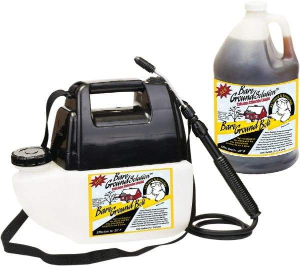 Bare Ground Solutions - 1 Gal Pump Spray Calcium Chloride Liquid - Effective to -20°F - USA Tool & Supply