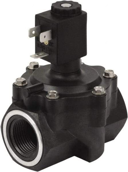 Spartan Scientific - 3/4" NPT Port, 2 Way, 2 Position, Glass-Filled Polyester Solenoid Valve - Normally Closed, EPDM Seal - USA Tool & Supply