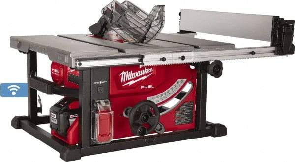 Milwaukee Tool - 8-1/4" Blade Diam, Table Saw - 630 RPM, 22" Table Depth x 22-1/2" Table Width, 18 Volts, 5/8" Arbor - USA Tool & Supply