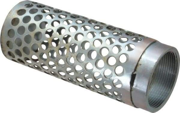 Dixon Valve & Coupling - 2" Hose, Round Hole-Long Body Strainer - Plated Steel - USA Tool & Supply