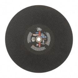 Norton - 20" Aluminum Oxide Cutoff Wheel - 5/32" Thick, 1" Arbor, 2,710 Max RPM, Use with Stationary Tools - USA Tool & Supply