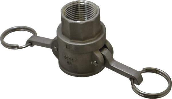 EVER-TITE Coupling Products - 1" Stainless Steel Cam & Groove Suction & Discharge Hose Female Coupler Female NPT Thread - Part D, 1" Thread, 250 Max psi - USA Tool & Supply