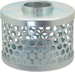 Kuriyama of America - 1-1/2" Hose, Round Hole Strainer - Plated Steel - USA Tool & Supply