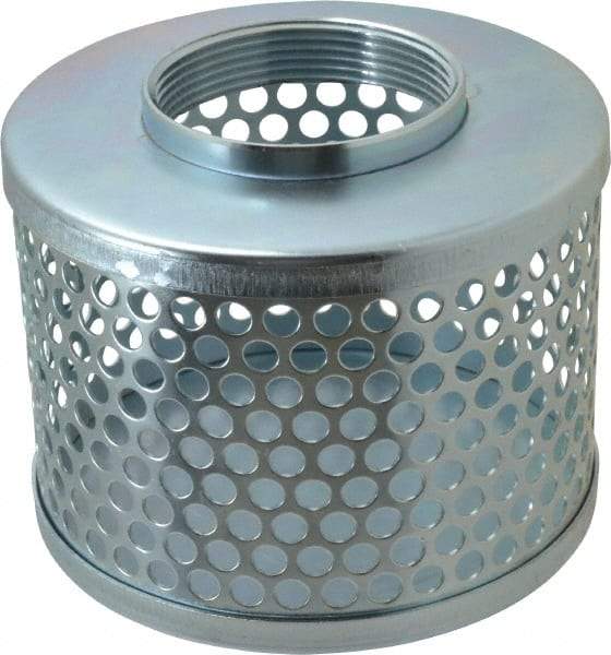 Kuriyama of America - 3" Hose, Round Hole Strainer - Plated Steel - USA Tool & Supply