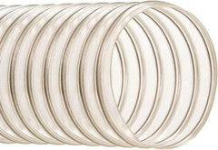 Hi-Tech Duravent - 5" ID, 26 Hg Vac Rating, 16 psi, Polyurethane Vacuum & Duct Hose - 50' Long, Clear, 5-1/2" Bend Radius, -65 to 200°F - USA Tool & Supply