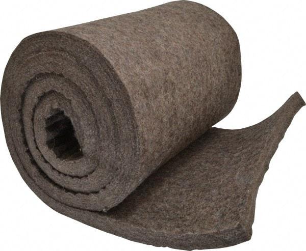 Made in USA - 3/4 Inch Thick x 72 Inch Wide x 12 Inch Long, Pressed Wool Felt Sheet - 6.4 Lbs/Square Yd., Gray, 75 psi - USA Tool & Supply