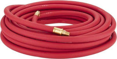 Continental ContiTech - 3/8" ID x 0.7" OD 50' Long Multipurpose Air Hose - MNPT x MNPT Ends, 250 Working psi, -40 to 190°F, 1/4" Fitting, Red - USA Tool & Supply
