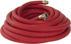Continental ContiTech - 3/4" ID x 1.133" OD 50' Long Multipurpose Air Hose - MNPT x MNPT Ends, 250 Working psi, -40 to 190°F, 3/4" Fitting, Red - USA Tool & Supply