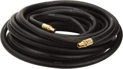 Continental ContiTech - 3/8" ID x 0.688" OD 50' Long Oil Resistant Air Hose - MNPT x MNPT Ends, 300 Working psi, -20 to 190°F, 1/4" Fitting, Black - USA Tool & Supply