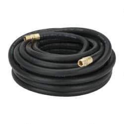 Continental ContiTech - 1/2" ID x 0.844" OD 50' Long Oil Resistant Air Hose - MNPT x MNPT Ends, 300 Working psi, -20 to 190°F, 1/2" Fitting, Black - USA Tool & Supply