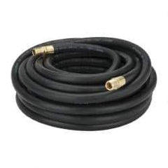 Continental ContiTech - 1/2" ID x 0.844" OD 50' Long Oil Resistant Air Hose - MNPT x MNPT Ends, 300 Working psi, -20 to 190°F, 1/2" Fitting, Black - USA Tool & Supply