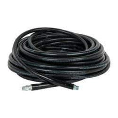 Continental ContiTech - 100' Long, 3/8" Fitting, Swivel Fitting, 0 to 250°F, Synthetic Rubber High Temp & High Pressure Hose - 3/8" Inside x 0.693" Outside Diam, Black, 3,000 psi - USA Tool & Supply