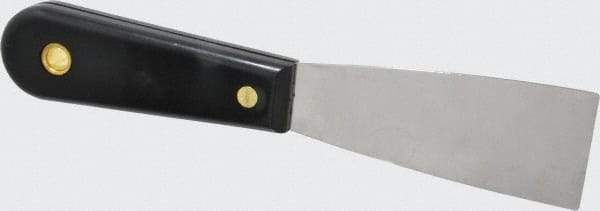 Value Collection - 1-1/2" Wide Chisel Edge Blade Stainless Steel Putty Knife - Nylon Handle, 7.68" OAL - USA Tool & Supply