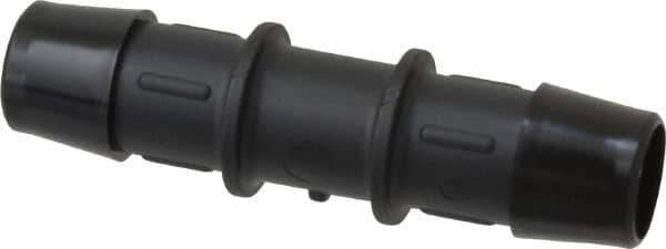 Made in USA - 5/8" Barb, Nylon Single Barbed Tube Splicer - Black - USA Tool & Supply