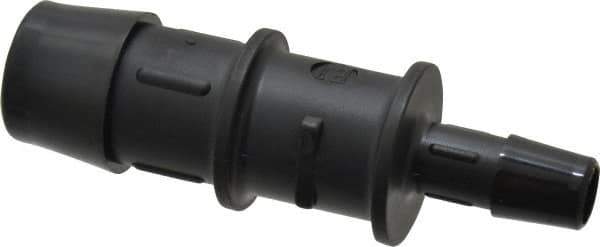 Made in USA - 3/4 x 3/8" Barb, Nylon Single Barbed Tube Reducer - Black - USA Tool & Supply