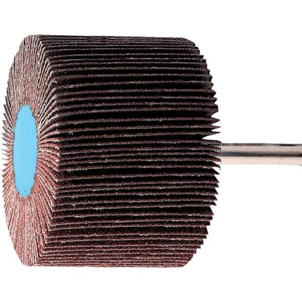 PFERD - 3" Diam x 1" Face Width, Aluminum Oxide Coated Mounted Flap Wheel - 1/4" Shank Mount, 320 Grit, 20,000 Max RPM - USA Tool & Supply