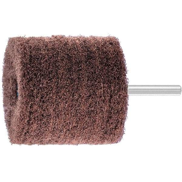 PFERD - 2-3/8" Diam x 2" Face Width, Aluminum Oxide Nonwoven Mounted Flap Wheel - 1/4" Shank Mount, 280 Grit, 7,500 Max RPM - USA Tool & Supply