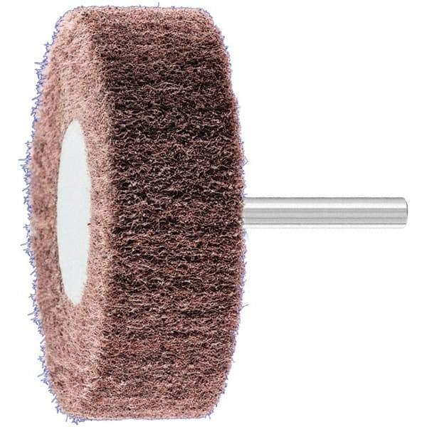 PFERD - 3" Diam x 1" Face Width, Aluminum Oxide Nonwoven Mounted Flap Wheel - 1/4" Shank Mount, 280 Grit, 7,500 Max RPM - USA Tool & Supply