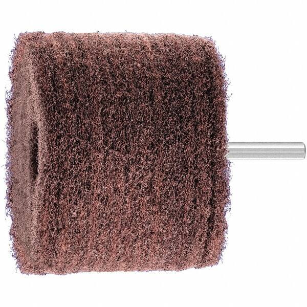 PFERD - 3" Diam x 2" Face Width, Aluminum Oxide Nonwoven Mounted Flap Wheel - 1/4" Shank Mount, 280 Grit, 7,500 Max RPM - USA Tool & Supply