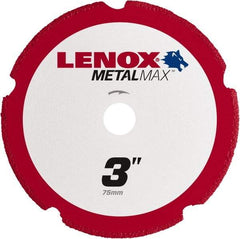 Lenox - 3" 40/50 Grit Diamond Cutoff Wheel - 0.05" Thick, 3/8" Arbor, 20,300 Max RPM, Use with Die Grinders - USA Tool & Supply